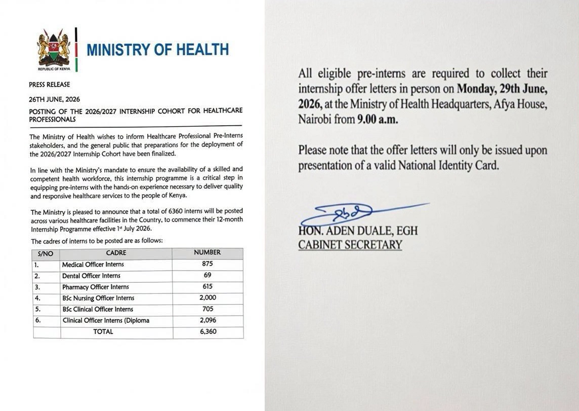 Ministry of Health Statement on Posting 6360 Healthcare Interns