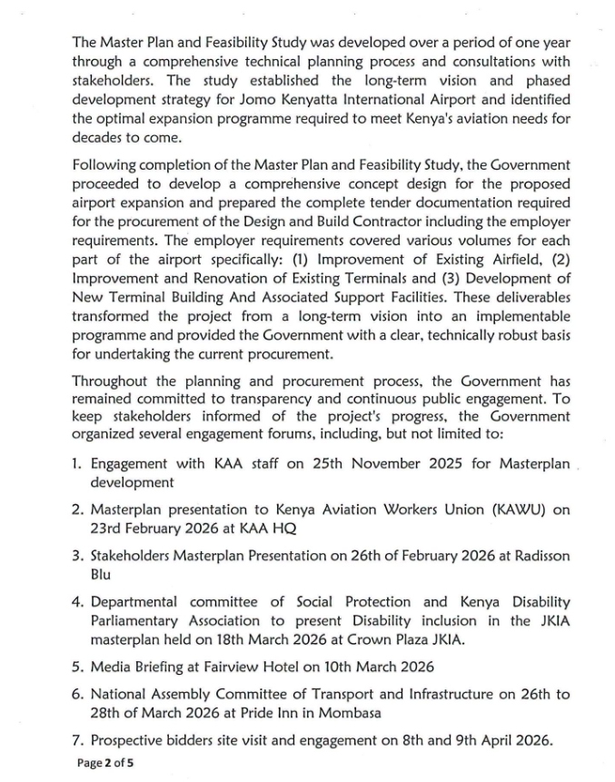 JKIA Modernization and Expansion to Cost KSh154.2 Billion - CS Davis Chirchir - Image 3
