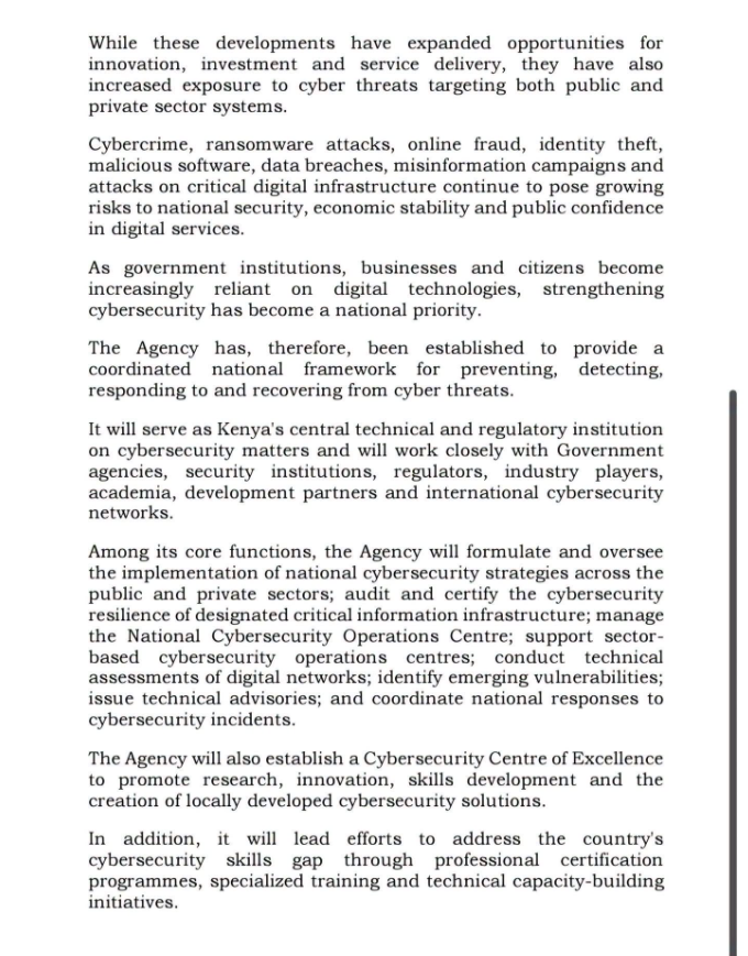Parliament Approves Setup of National Cybersecurity Agency (NCSA) in Nairobi - Image 3