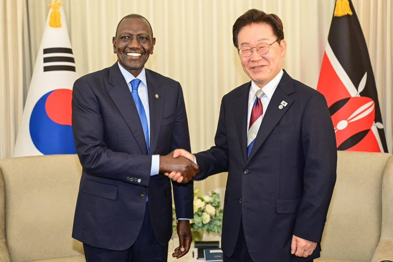 Ruto and Lee Jae Myung hold talks on  Kenya - Republic of Korea cooperation at G7 France